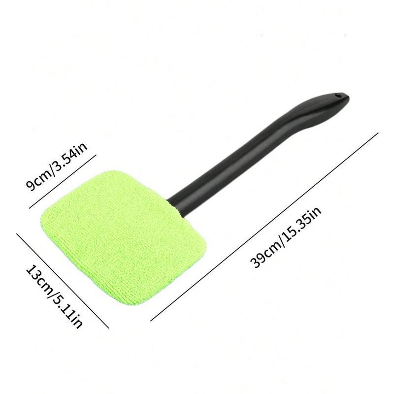 Glass Washer Brush for Dry & Moist Wipe, Adjustable Glass Cleaning Brush with Long Handle, Car Windshield Brush, Car Window Cleaning Tool, Reusable