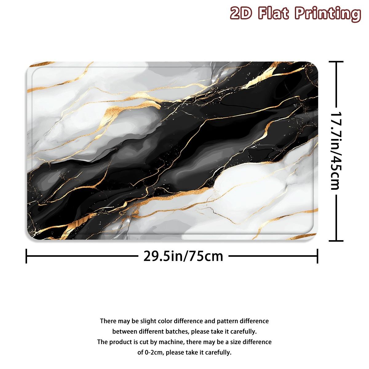 4PCS Marble Shower Curtain set, Black White and Gold Marble Bathroom Decor, Accessories with Bath Mat, U-shaped Mat, Toilet Lid Cover, 12 Hooks 180x180cm Curtain, Luxury Stone Aesthetic, Home Decor, bathroom accessories