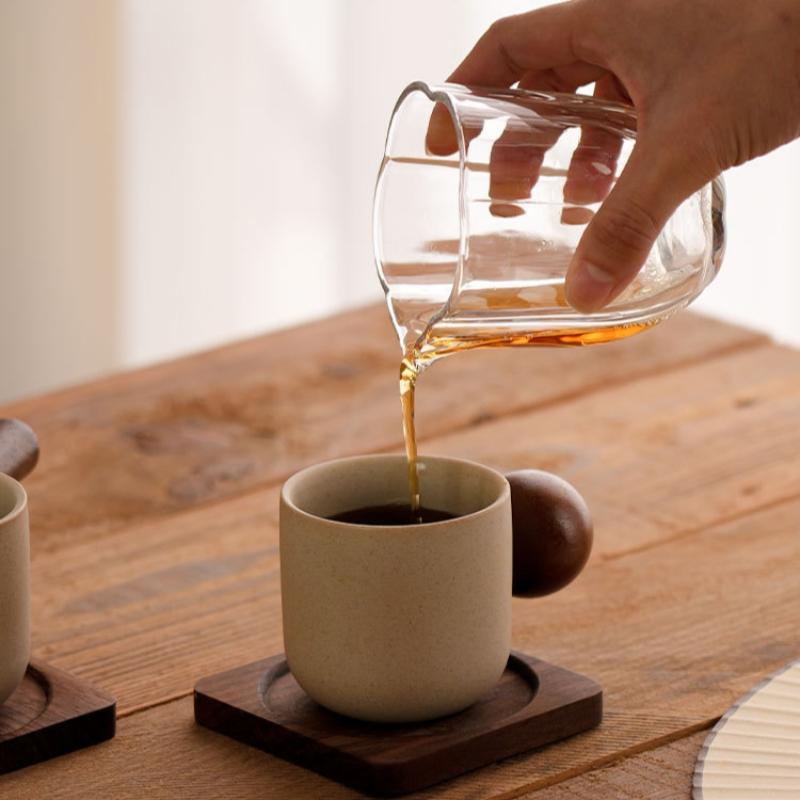 Japanese Style Ceramic Coffee Cup, Handmade Clay Espresso Mug, Large Tea Bowl, Personalized Home Use, Unique Design