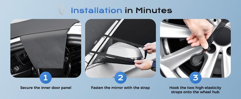 Black Friday Deal! 2025 Upgraded 2-in-1 Windshield Snow Shield Cover - Thickened 600D Oxford Fabric, All-Season Anti-Snow/Ice/Frost & UV Sunshade, with Side Mirror Covers, Easy to Install TikTok Shop Car Windshield Snow Shield - Anti-Snow Protection