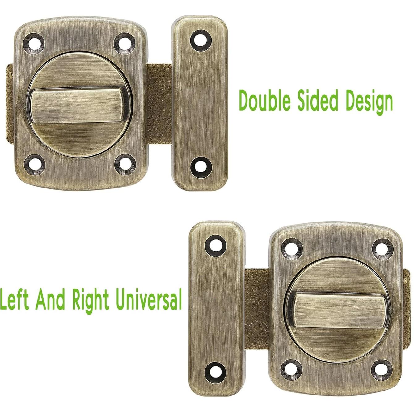 Door Bolt Latch Door Lock Safety Catch, Bathroom Bedroom Door Security Hook, Wall Mounted Door Keeper, Secure Door Fastener