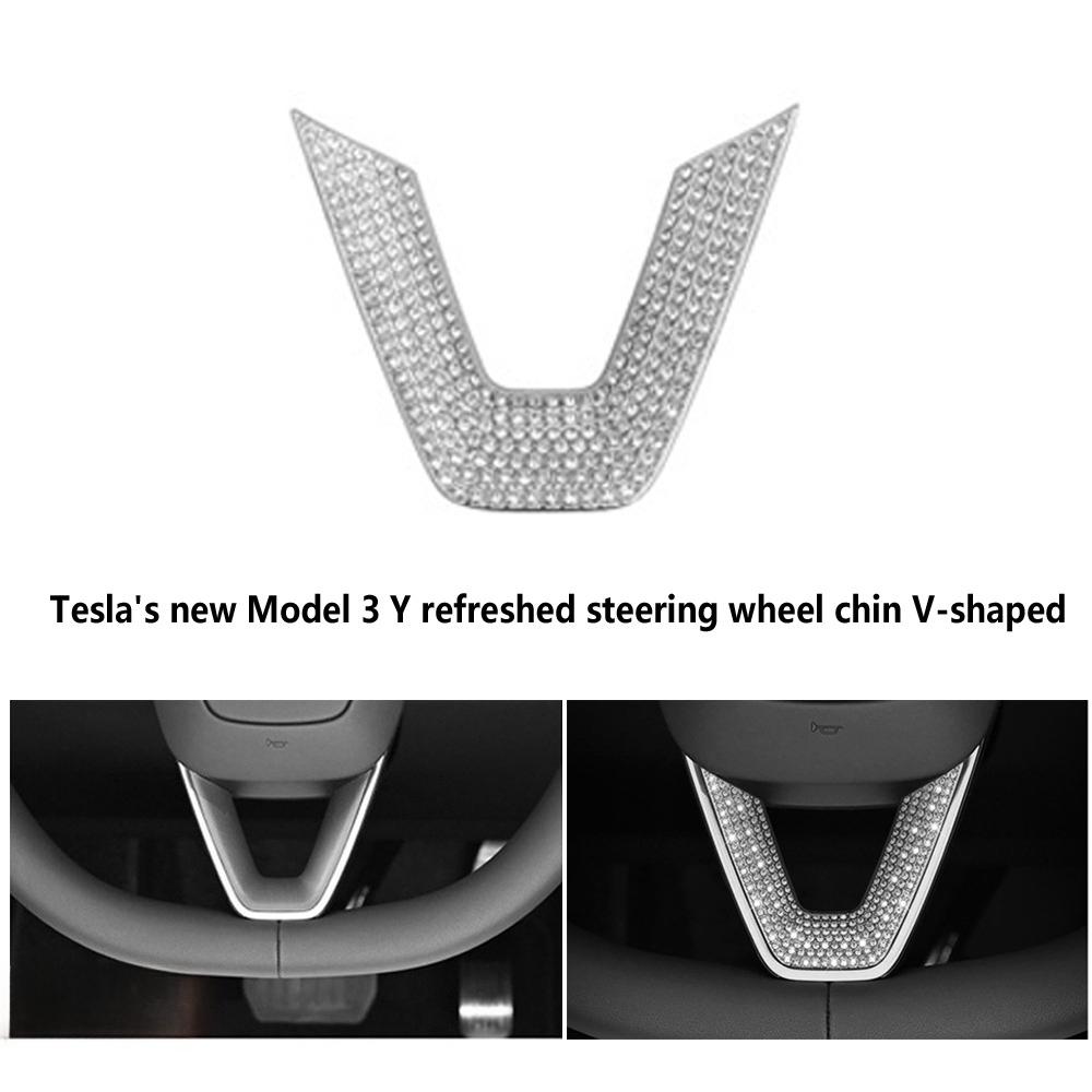 Sparkling Rhinestone Steering Wheel Sticker - Adjustable Aluminum Alloy Veneer Decoration for Car Interior, White & Black Design, Easy Installation, Enhances Grip & Style, Steering Wheel Accessory, Glossy Finish