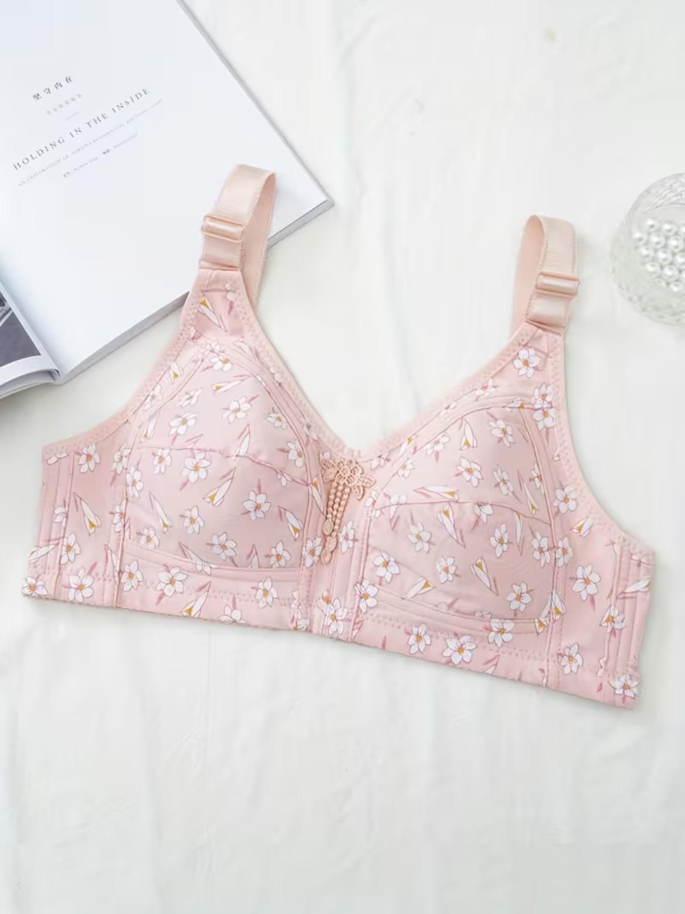 Ultimate Comfort Wireless Bra Set, Fashionable Print Design, Medium Support, Full Coverage, Casual Style, All Seasons, Everyday, Multiple Sizes Available, Underwear