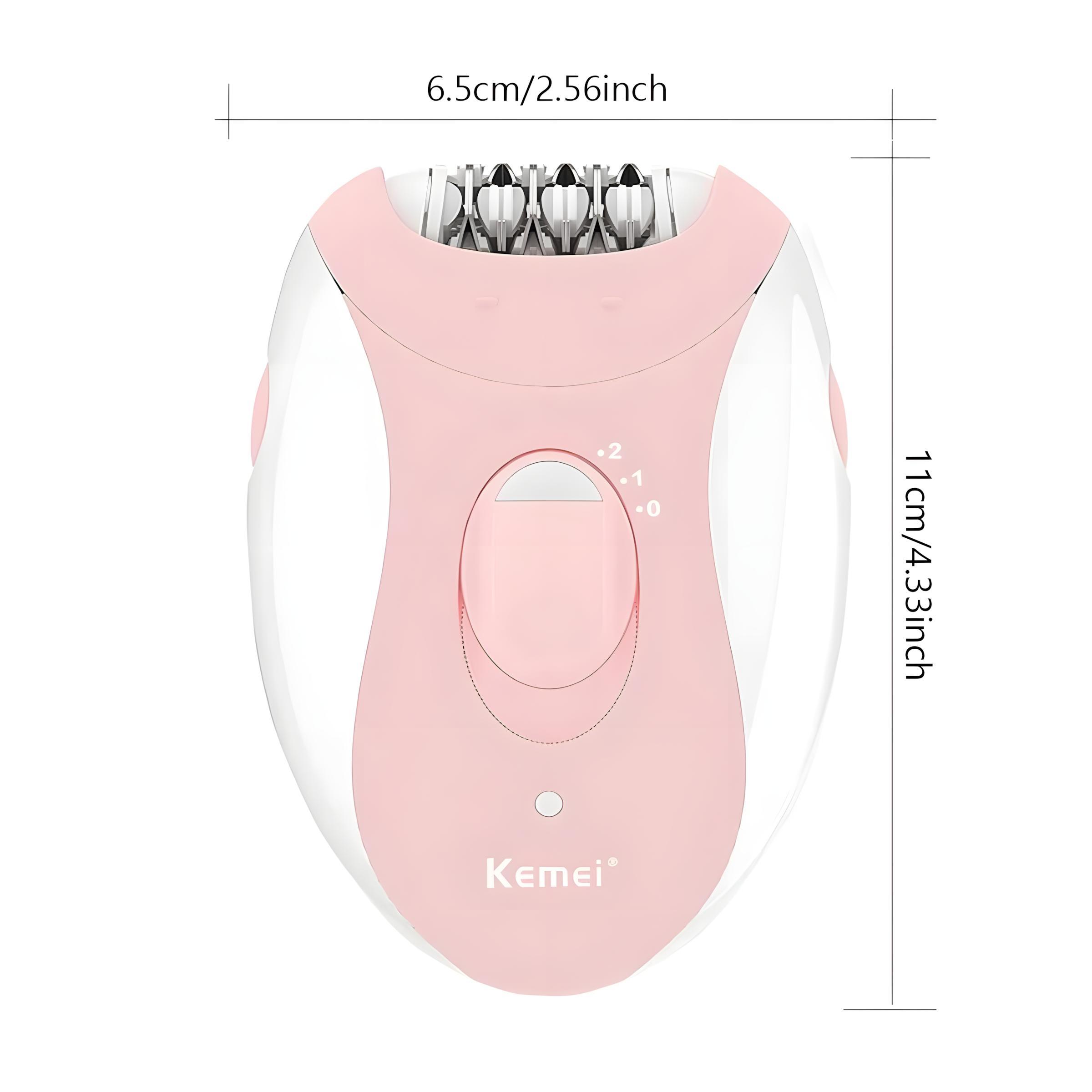 Kemei Km-189b Electric Epilator, Waterproof Intimate Trimmer, Compact Portable Shaver, Cordless Rechargeable Shaver, Personal Grooming Device, Easy to Use, USB Rechargeable Shaver