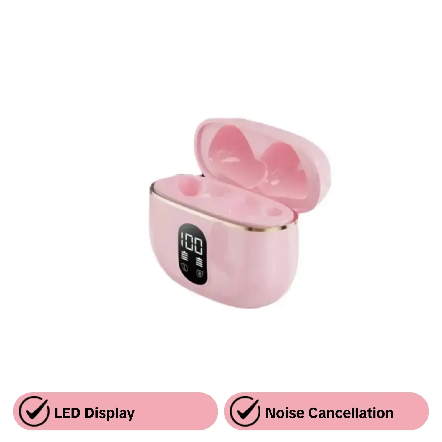 Wireless Earphone with LED Display, Noise Cancellation, Lightweight, True Wireless, Sports & Gaming, Travel Gadget, In-Ear Monitor, In Ear Earphones
