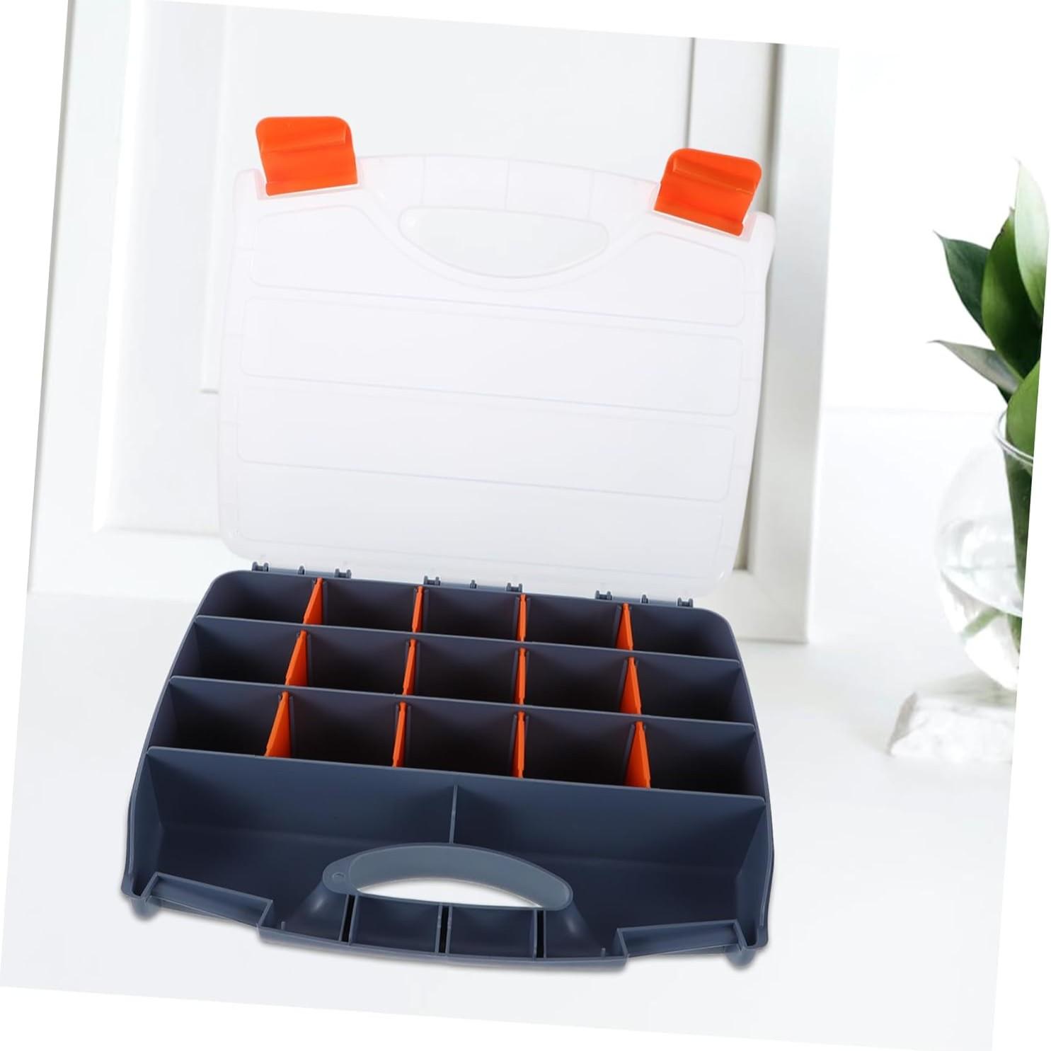 Tool Organizer Box, Toolbox Storage Box, Small Parts Storage Container, Ideal for Screws Nuts Bolts Jewelry, Durable Tool Organiser