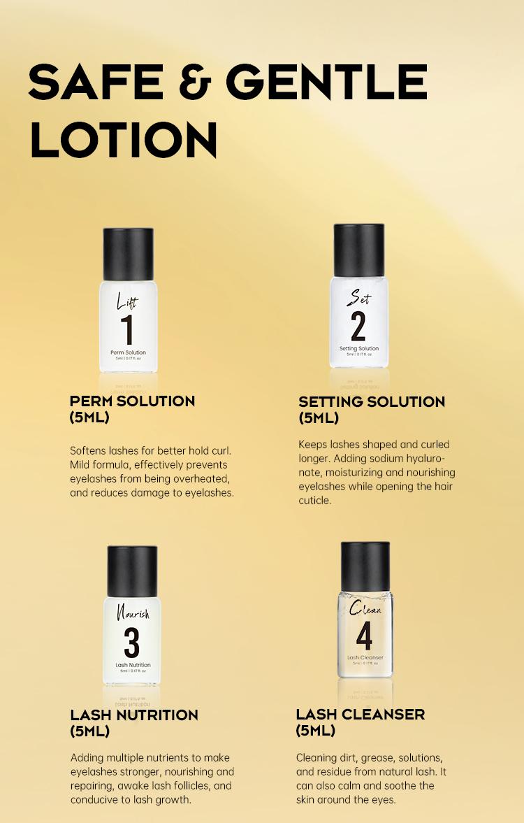 Lash Lift and Tint Kit Black, Brow Lamination Kit Black Eyelash Eyebrow Perm Kit With Detail Instruction &Tools Easy For Beginner at Home Semi-Permanent Cosmetic