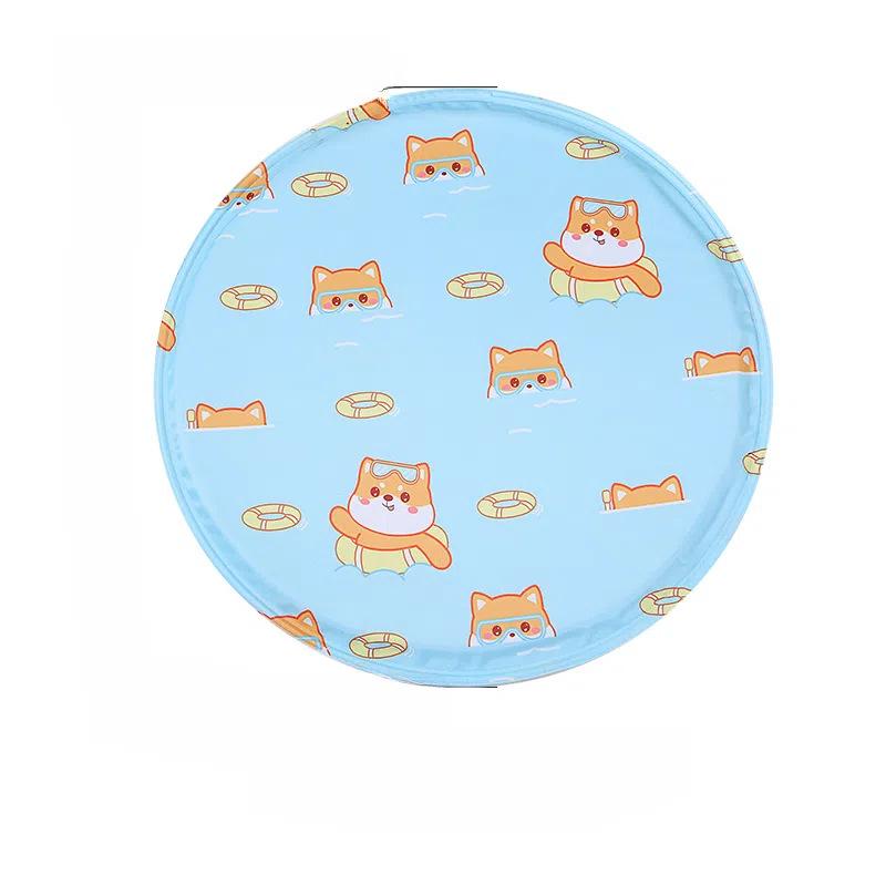 Summer Cooling Gel Pet Mat Cartoon Breathable Ice Sleeping Pad Bite Resistant Cool Bed Heat Relief Cushion for Dogs Cats Indoor Use