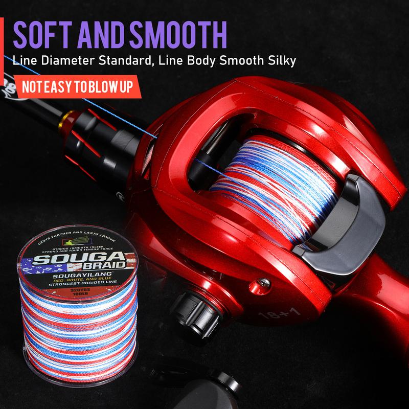 Sougayilang Braided Fishing Line - 320 Yards, Pro Grade Performance for Saltwater & Freshwater- Sougayilang Braid,Tackle Accessories Sougayilang Braided Fishing Line - 320 Yards, Pro Grade Performance for Saltwater & Freshwater- Sougayilang Braid,Tackle Accessories