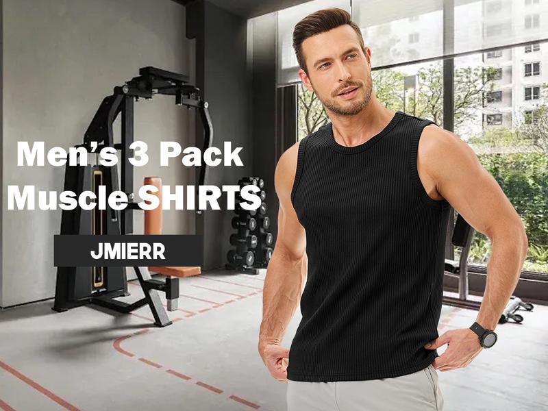 JMIERR Sleeveless Tank Top Men's Summer Sports Clothing Workout Sports Muscle Shirt