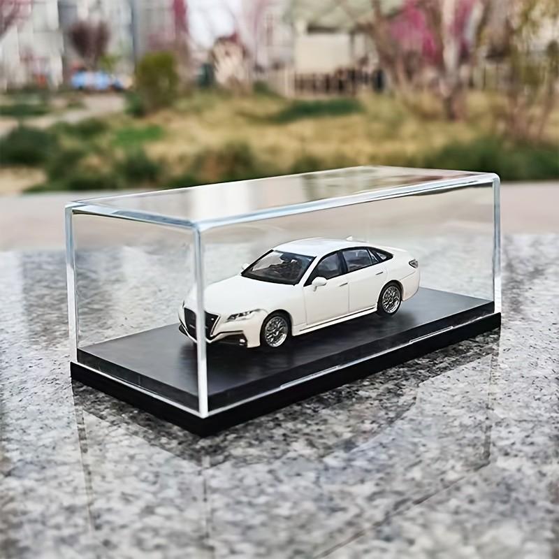 4 Transparent Dust-Proof Acrylic Display Boxes, / Base Options, 4.17x1.87x1.87 Inches, Ideal for 1:64 Scale Models, Collectibles, Toy Storage