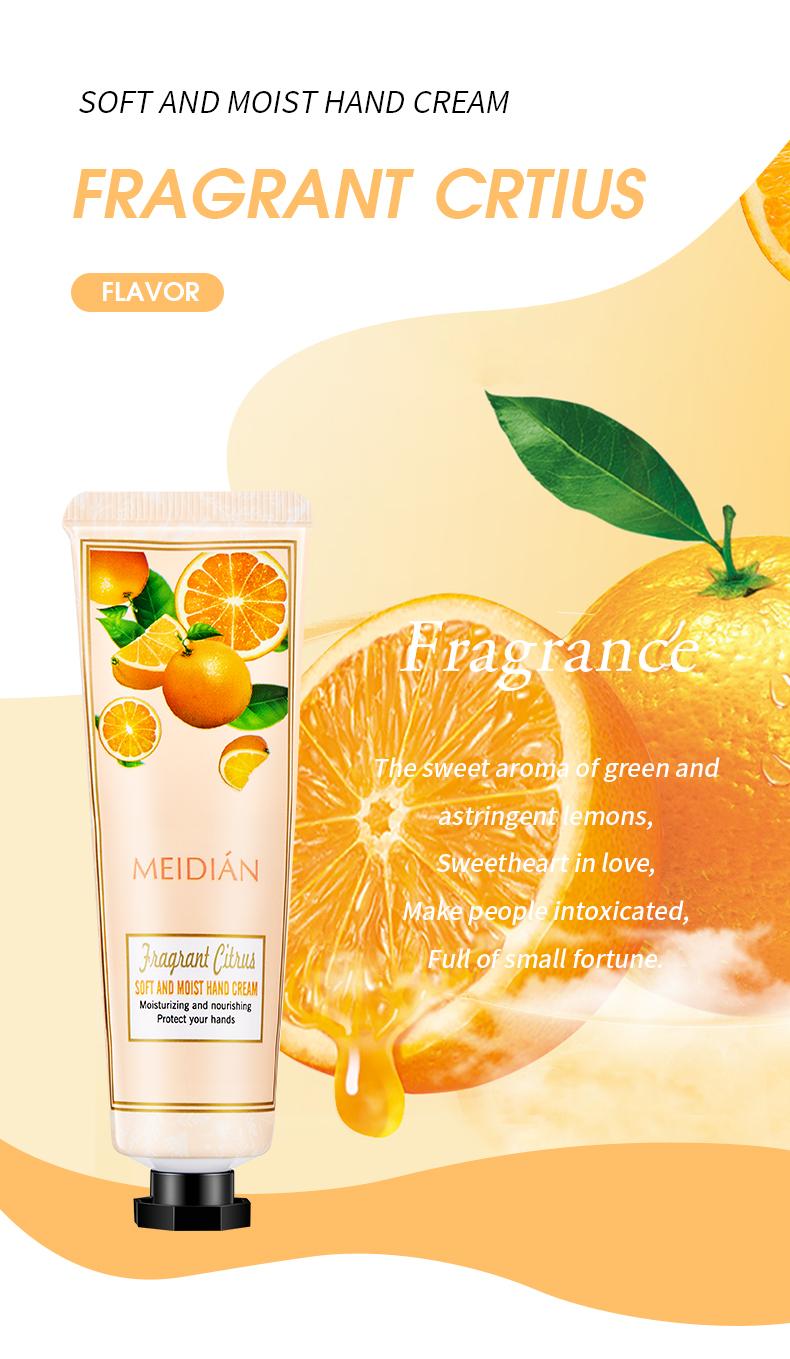 Fruit-scented hand cream -5 kinds of fruit flavors, moisturizing hand cream, deep moisturizing, convenient to carry