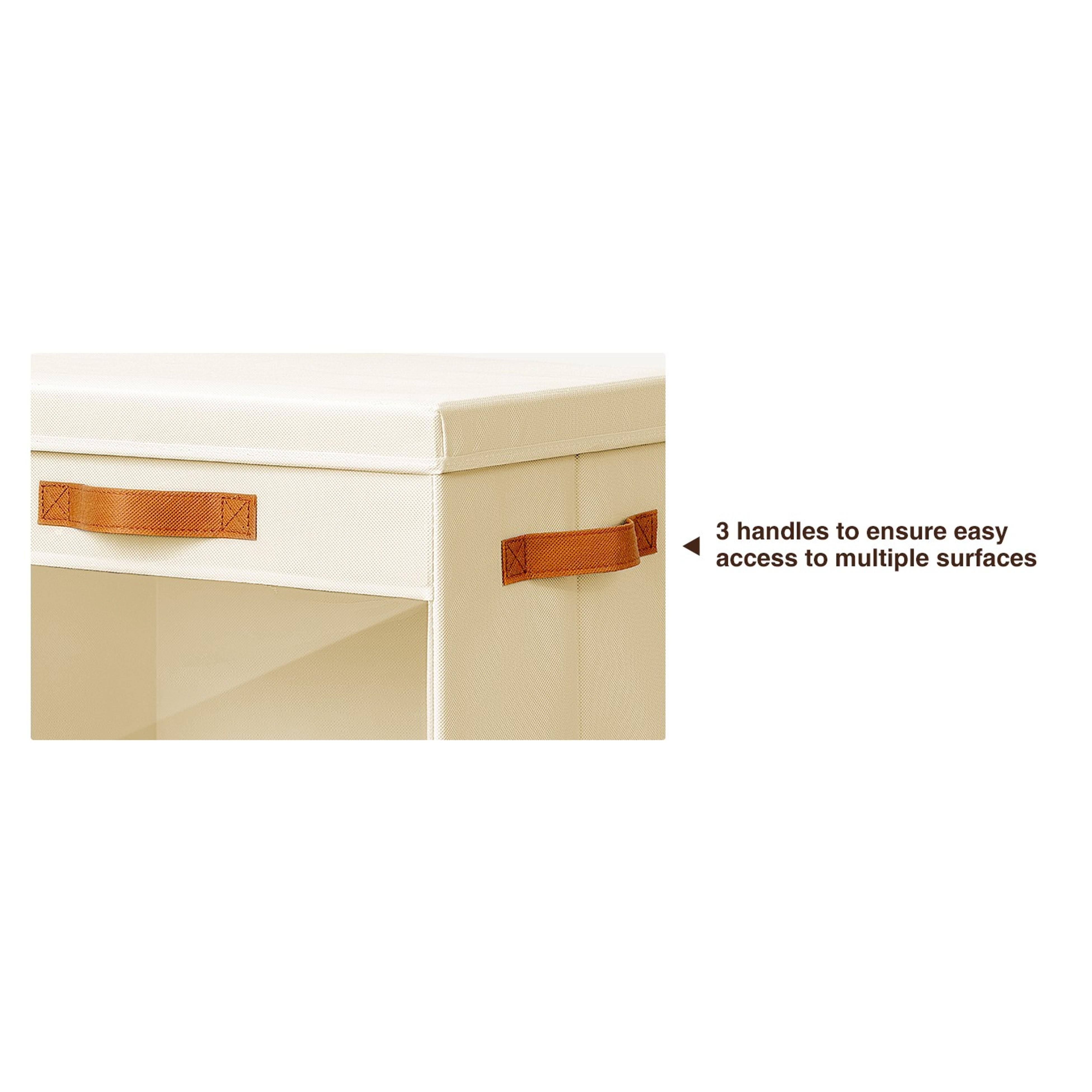 Large Fabric Storage Bins with Lids - Closet Storage OrganizersGift