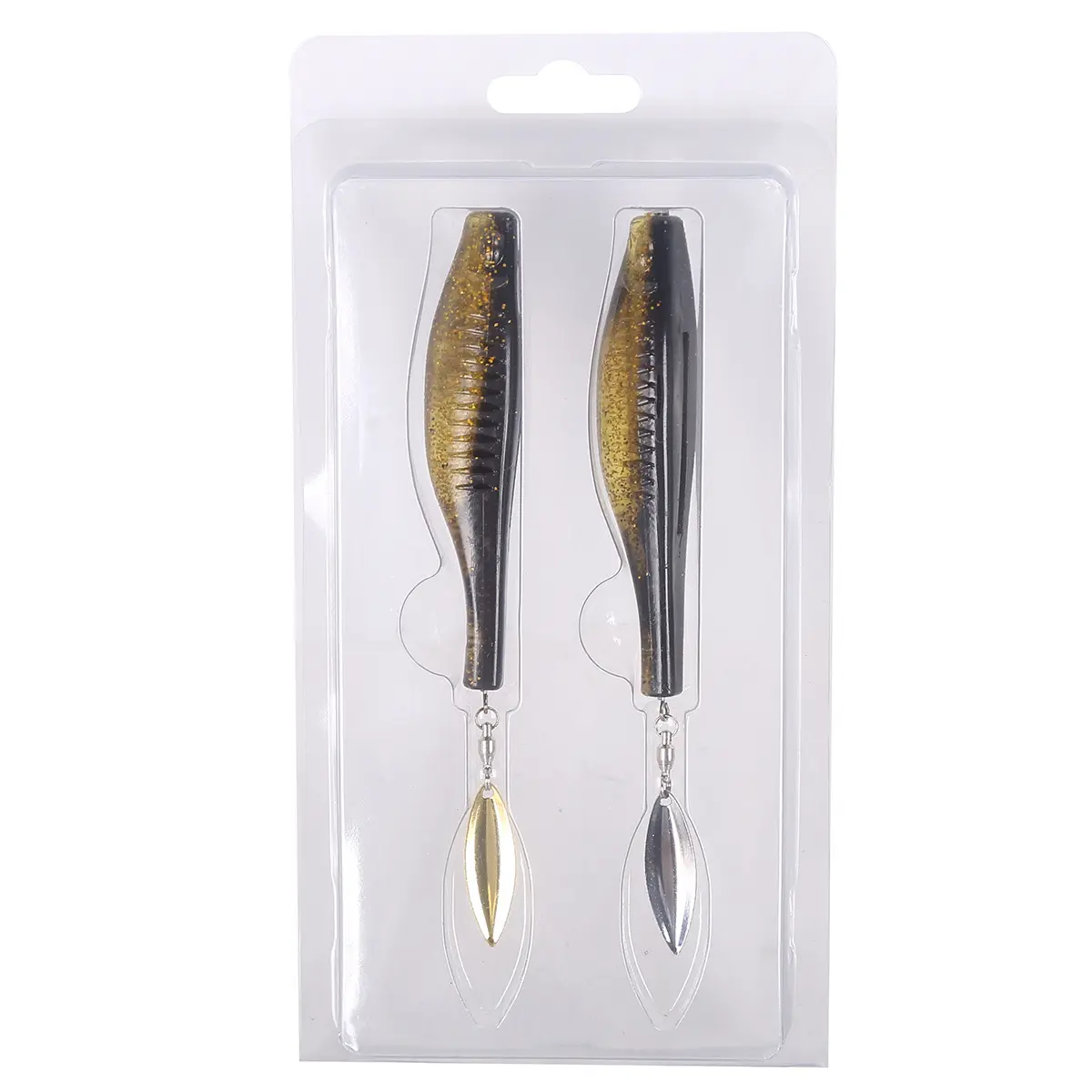 Ballistic T‑Tail Soft Lure With Spinner Blade, Bite‑Resistant Soft Worm for Grouper, Mandarin Fish, Bass, Saltwater Fishing
