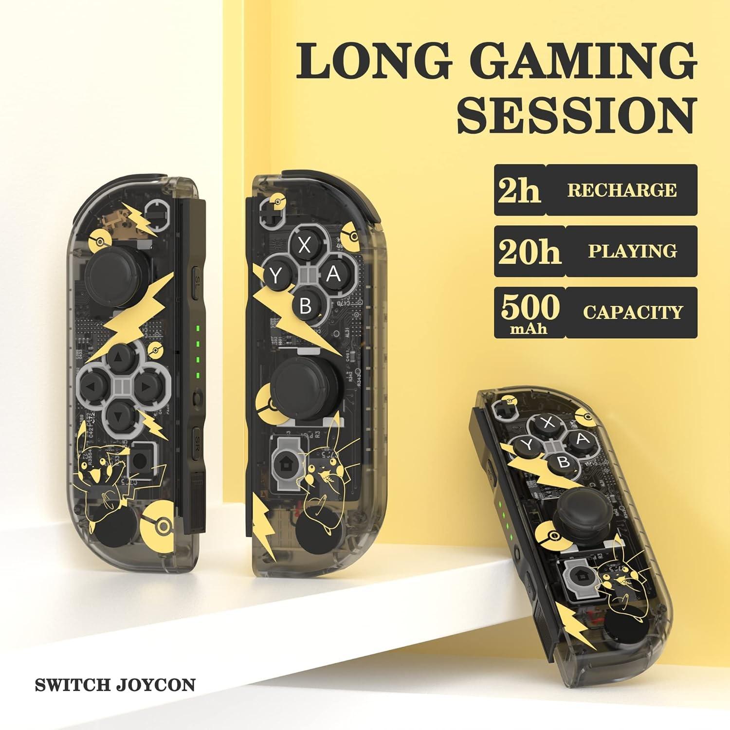 Wireless Controller Game Pad for Game Handheld, Compatible with Switch Lite Oled, Dual Vibration Function, Cool Replacement Accessory, Wireless Gaming Controller