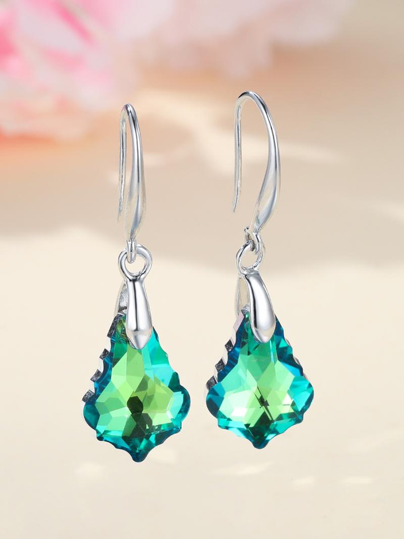 Water Drop Shaped Dangle Earrings, Artificial Crystal Earrings for Women, Fashion Jewelry for Party, Daily Clothing Decor, Trendy All-match & Exquisite Jewelry for Birthday Gift