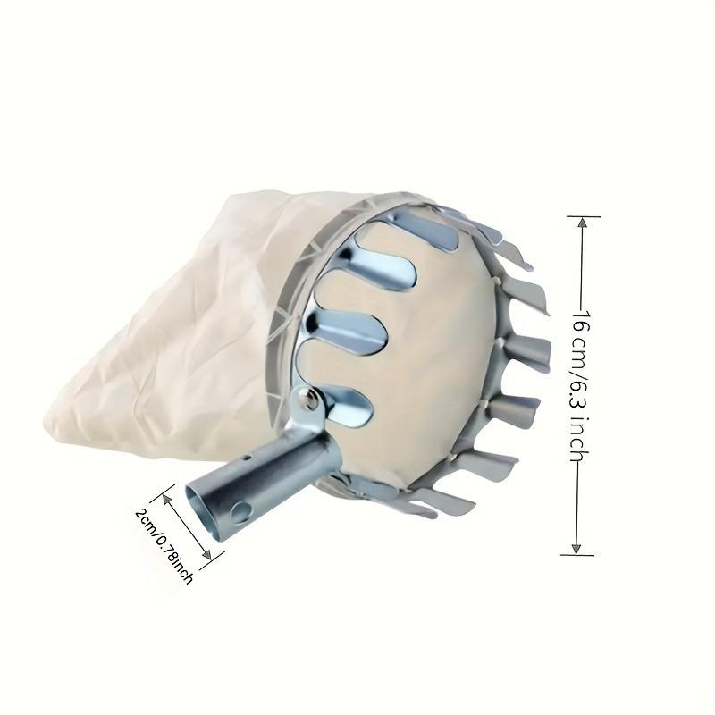 1 Pcs High Altitude Fruit Picking Stainless Steel Telescopic RodFruit Catcher Collection Pouch Farm Picker Fruit Supplies Tools