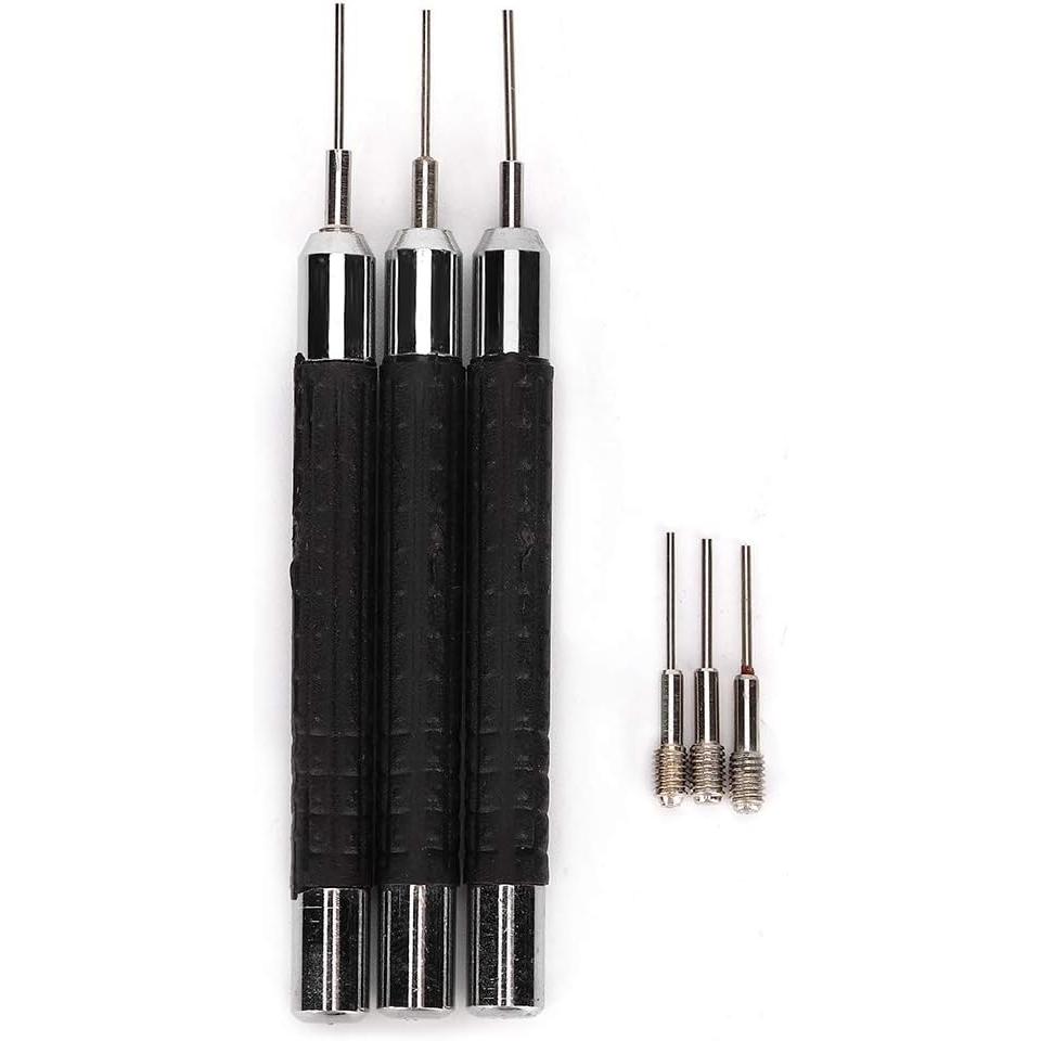 Watch Band Link Remover Watch Pin Band Chain Link Remover Pin Punch Strap Adjuster Watch Repairing Tool, 0.7mm 0.8mm 0.9mm Tool Set