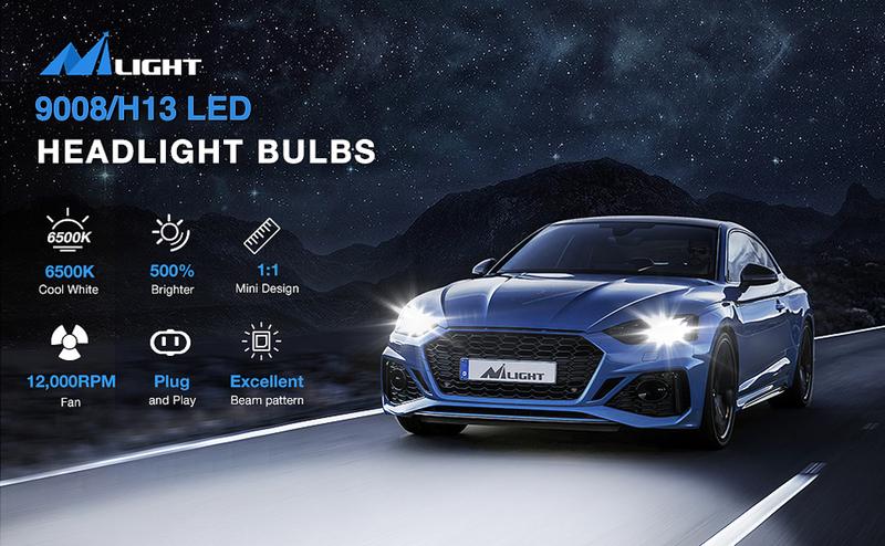 Nilight H13/9008 LED Headlight Bulbs E30 Series 70W 14000LM 6500K IP67 | 2 BULBS Super Bright Waterproof  dealsforyoudays