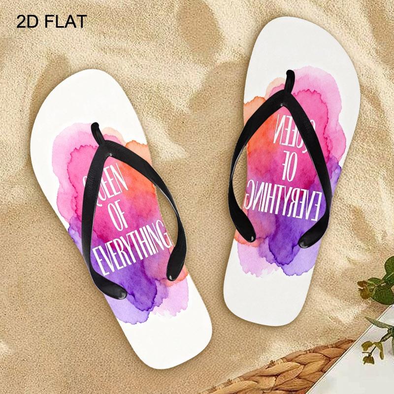 2026 Summer New Women'S Flip Flops, Open Toe, Flat Heel, Vibrant Artistic Design, Multiple Colors|Sizes Available, Perfect for Mother'S Day, Easter, Holiday Gifting, All - Season Wear, Dry Clean, Women Shoes