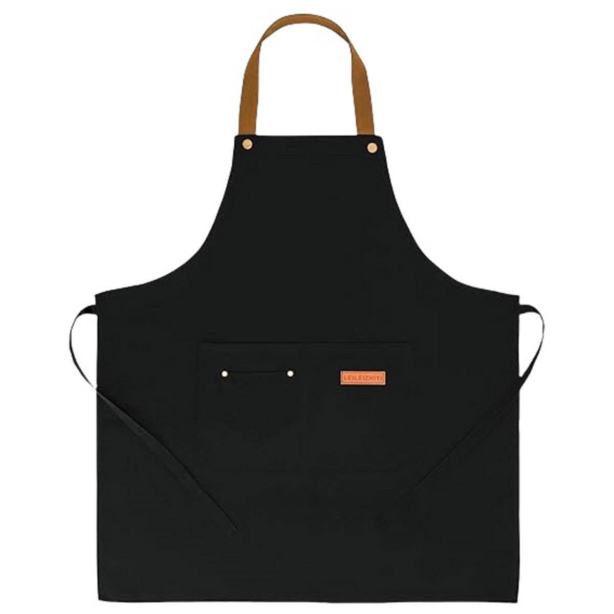 2-Pack Chef Apron, Adjustable Kitchen Café Work Apron, 2 Pockets, Unisex, Cooking Baking Restaurant Apron, All Seasons, Minimalist Style