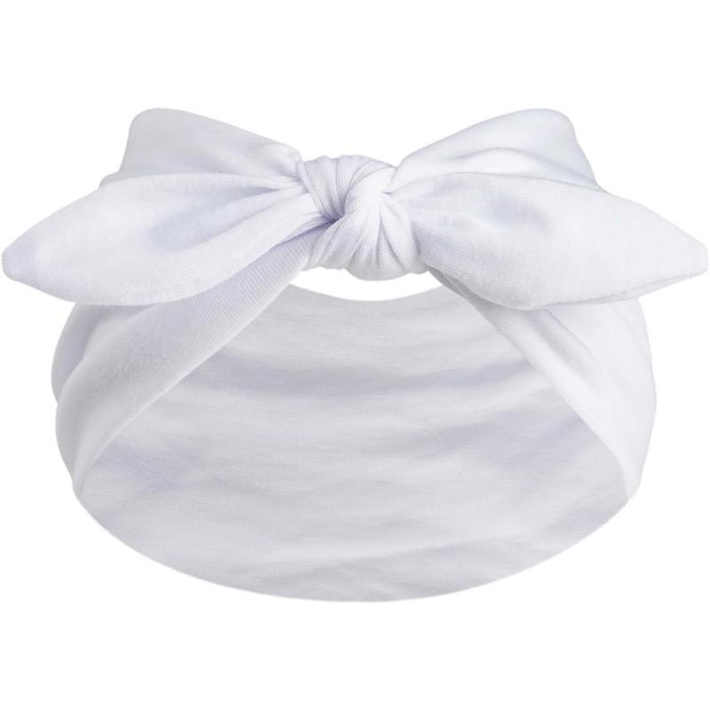 Women & Girls Bunny Ears Bow Hairbands Set of 4, Anti-Slip Soft Elastic Headband, African Style Thick Sports Gym Scarf, Hair Bows Headbands