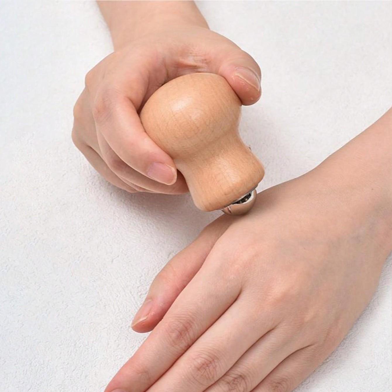 Spherical Massage Tool — Creative Face & Full-Body Massager | Compact & Portable Wooden Design | Ideal for Home & Office Use | Acupoint Massage Device | Mother's Day Gift