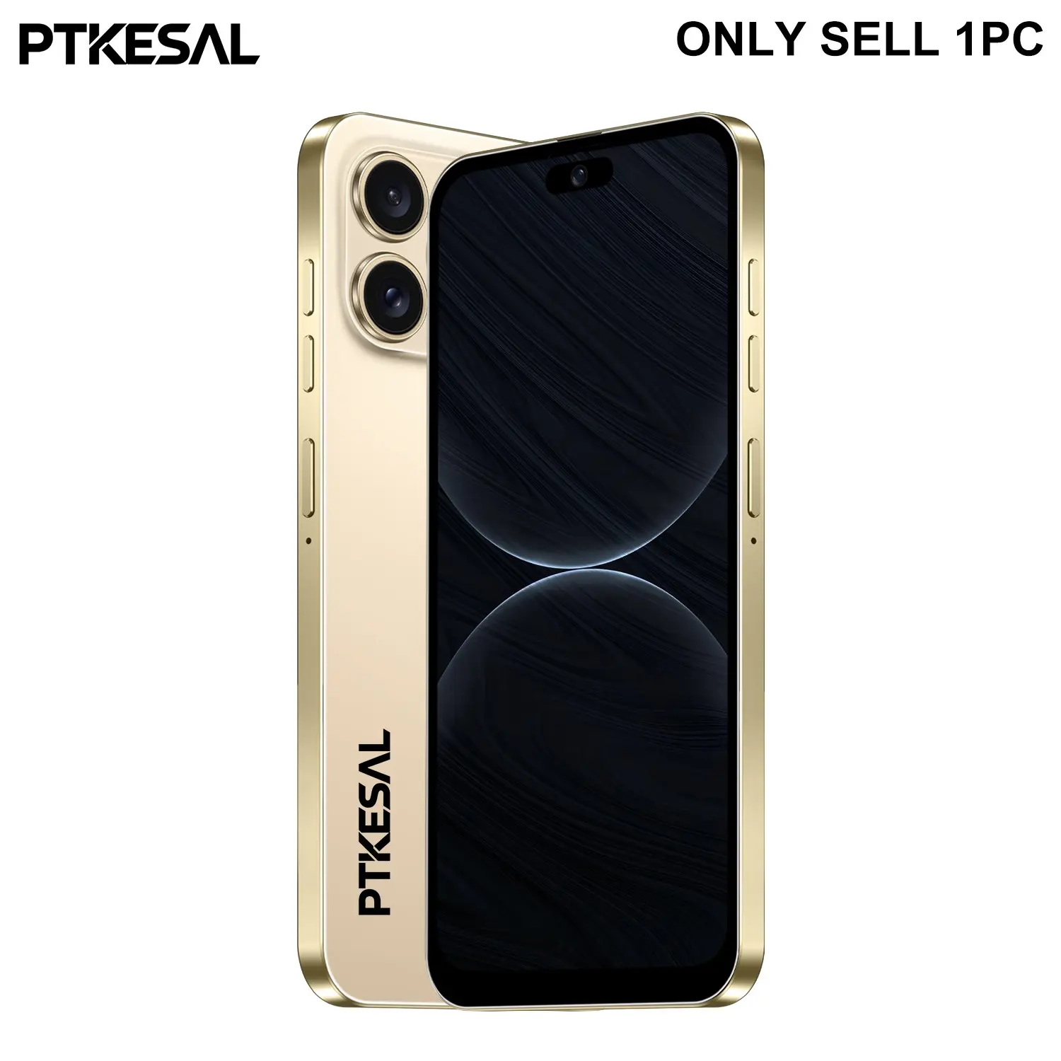PTKESAL-16 Pro Max, 6.56-inch HD Large Display, 4300mAh Long-lasting Battery, 4GB+64GB, Octa-core MTK6762, 8MP Front Camera + 13MP Dual Rear Cameras, 4G Dual SIM Standby, Android 12.0, Bluetooth, Wi-Fi, GPS Positioning Smartphone