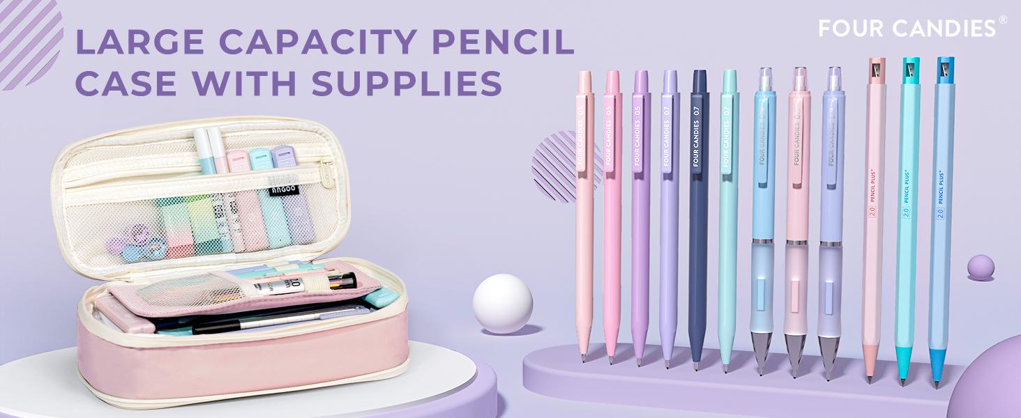 Four Candies 36PCS Aesthetic School Supplies, Mechanical Pencils 0.5mm, 0.7mm, 0.9mm & 2.0mm with 624PCS Lead Refills, Cute Mechanical Pencils for Drawing & Drafting, girly office supplies, Student Essentials Learning Materials,TiktokShopSpringGlowUp Four Candies 36PCS Aesthetic School Supplies, Mechanical Pencils 0.5mm, 0.7mm, 0.9mm & 2.0mm with 624PCS Lead Refills, Cute Mechanical Pencils for Drawing & Drafting, girly office supplies, Student Essentials Learning Materials,TiktokShopSpringGlowUp