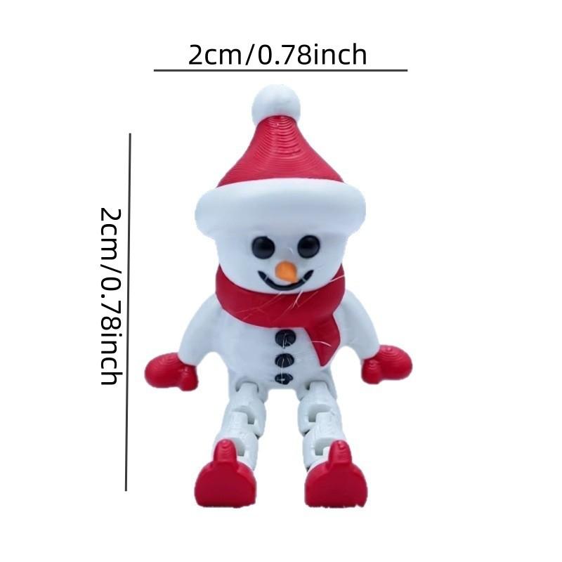 Christmas Decoration Snowman Reindeer Ornament, Plastic Material Christmas Gift Accessory, Festive Xmas Decorations