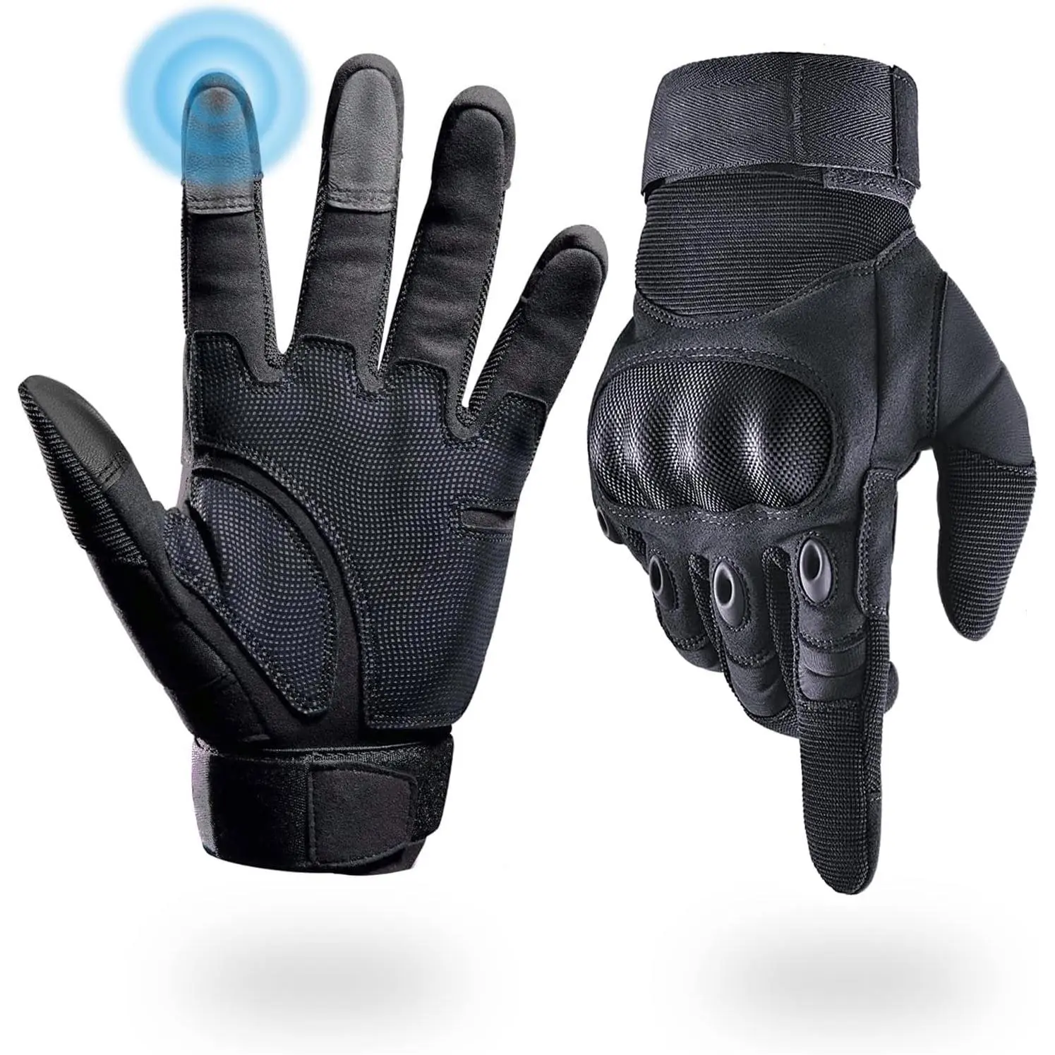 Outdoor activitiesTactical Gloves for Men, Shooting & Motorcycle Gloves with Hard Shell Knuckle Protection & Leather Palm for Airsoft Motorcycle Cycling Paintball Sports Climbing Training Hunting