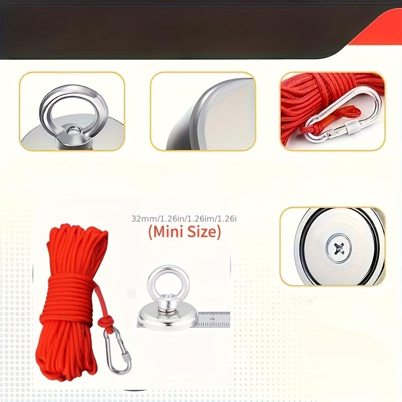 Retractable Magnetic Fishing Kit| 1000cm Long Rope| Suitable for River Fishing/Suspended and Fixed/Heavy Retrieval| 393.7-inch Load-Bearing Rope| Industrial-Grade Magnetic Design, Retractable Magnetic Fishing Kit