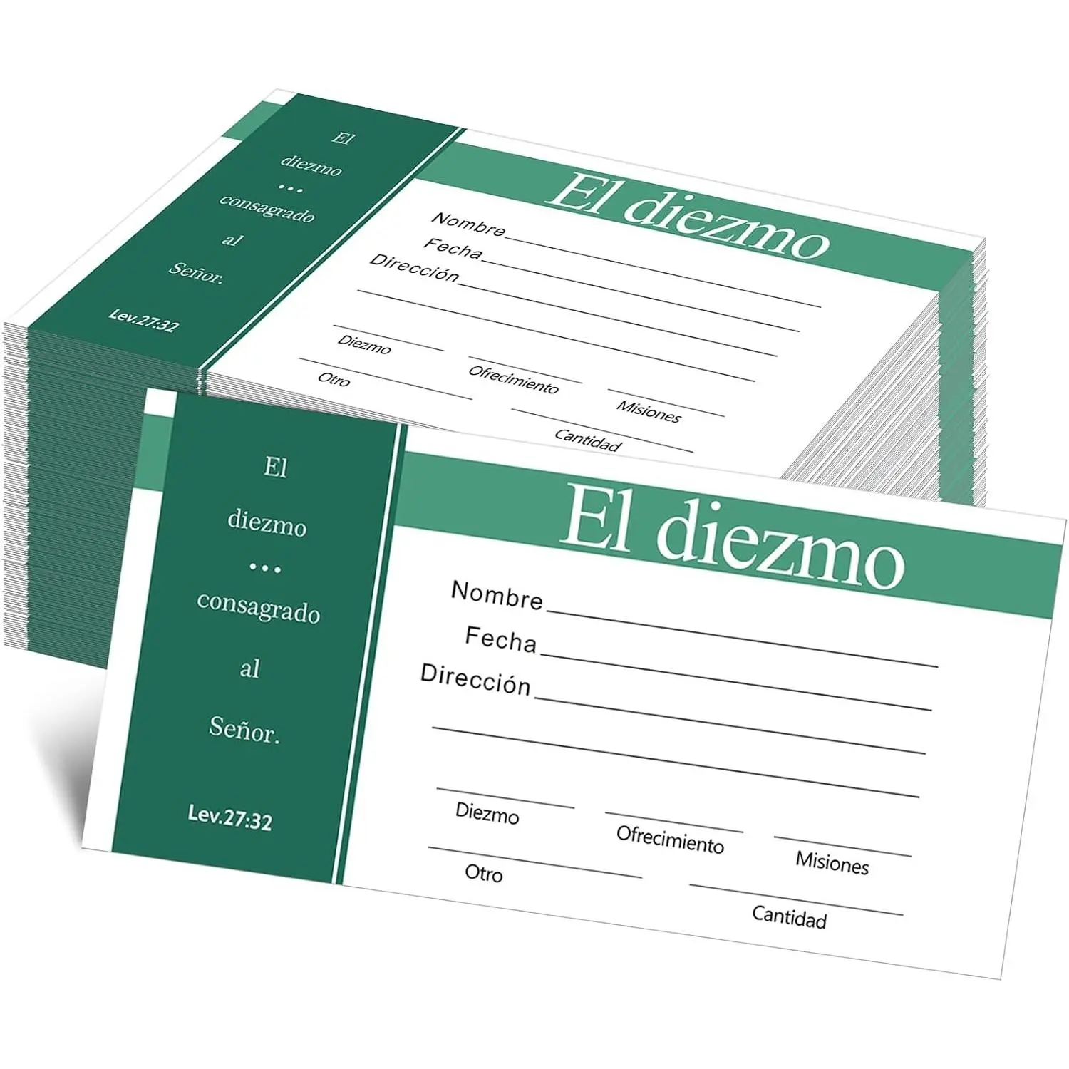 Woanger 500 Count Spanish Offering Envelopes Tithe Donation Tithes and Offering for Church Supplies(Stylish)