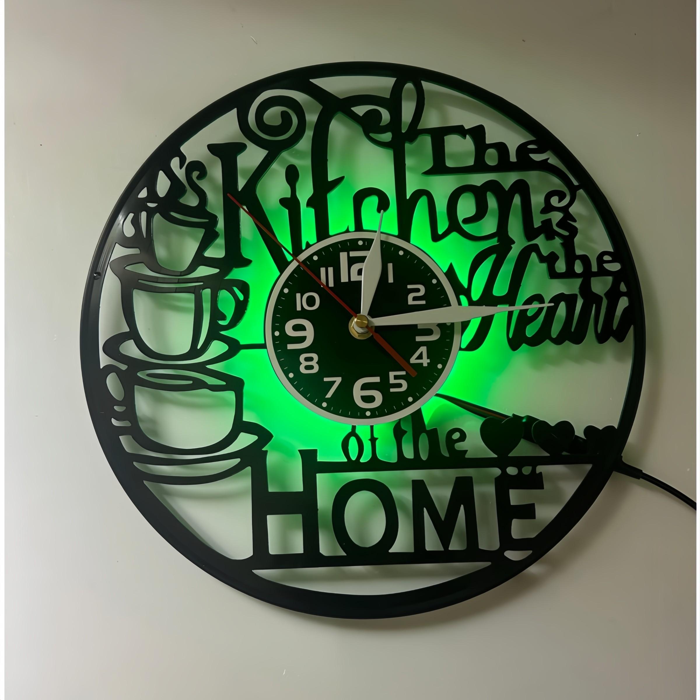 Coffee Cup LED Wall Clock, Stackable Coffee Cups with Steam Lines, Precision Timekeeping, Atmosphere Art Decor, Ideal for Coffee Lovers, Home Decor