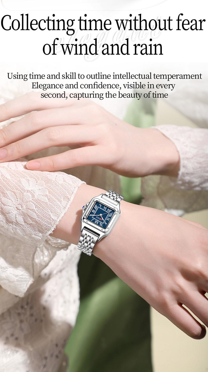 1Pcs Fashion Elegant Design Women's Watches, Stainless Steel strap/Zinc Alloy Case, Luxury Brand Business Lady Quartz Wristwatch Waterproof, Classic Simple Casual Women Watch, Watches For Woman Mother Holiday Birthday Gifts