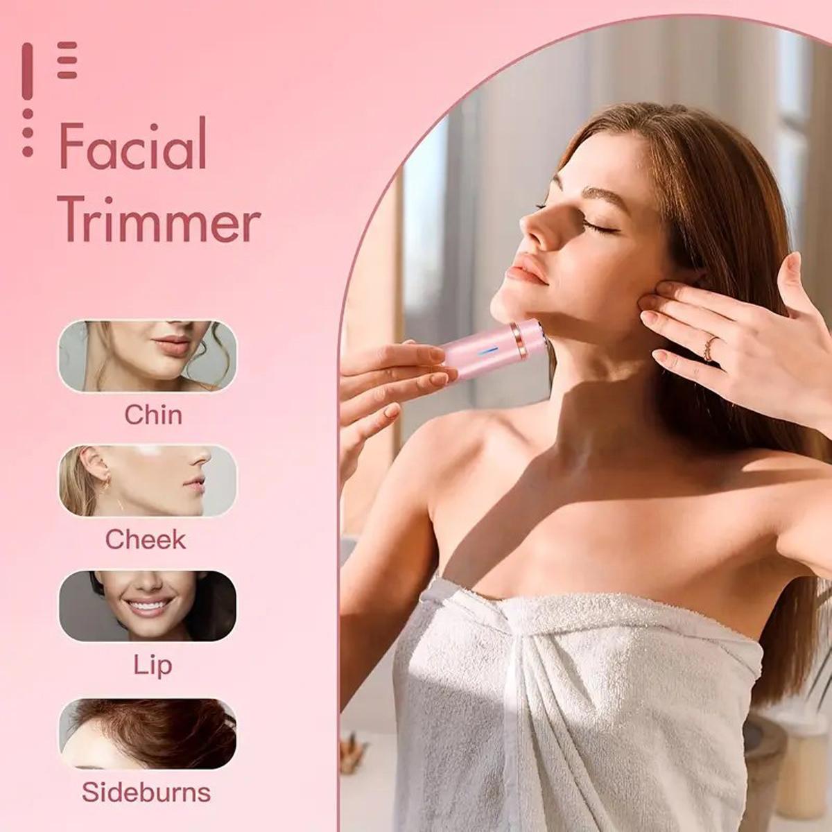 Womens Shaver, Dual Head Shaver Women, Electric 2 in 1 Lady Razor,Electric Hair Trimmer for Women Dual Head Shaver,Electric Bikini Trimmer for Women, Hair Remover, for Facial Face Lip Chin Underarm Legs, mothersdaygift