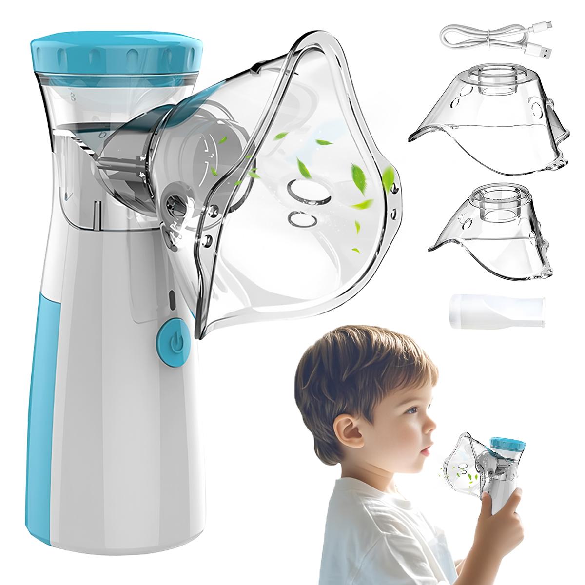 Portable Handheld Mesh Nebulizer - Electric Ultrasonic Atomizer for Adults & Kids, Efficient Handheld Mesh Nebulizer Machine for Home & Travel