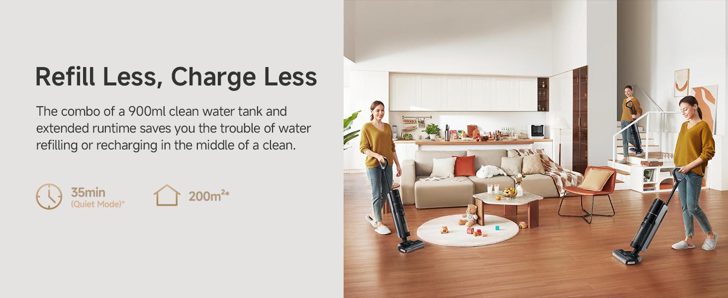 DREAME G10 Pro SE Vacuum Mop, Wet Dry Vacuum Cleaner, Cordless Vacuum Mop All in One for Hard Floors