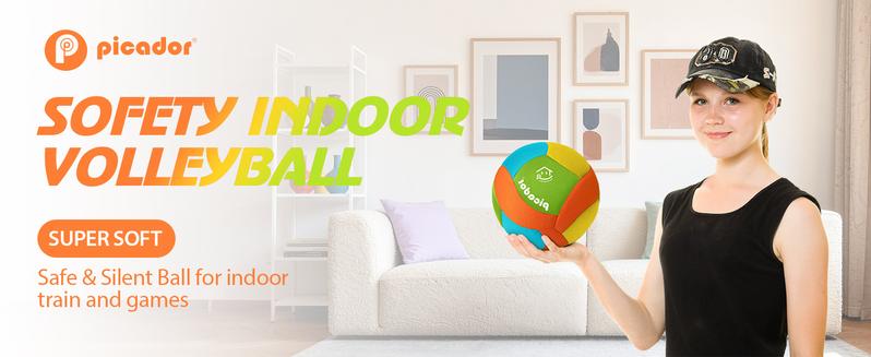 Softy Volleyball - Super Soft Designed for Pain-Free Play - Awesome Kids Indoor Ball with a Realistic Feel and Bounce - Perfect Ball for House