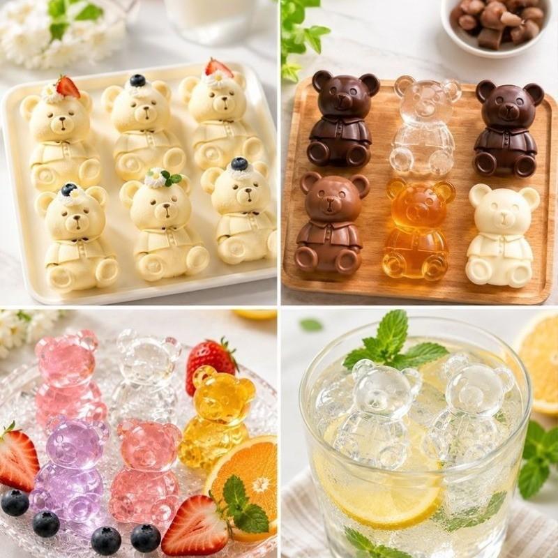 Creative Six-Piece Silicone Mold, Mickey Mouse 6.8 Inch Baking Mold, Non-Stick, Easy to Remove and Clean, Ideal for Parties and Business Use