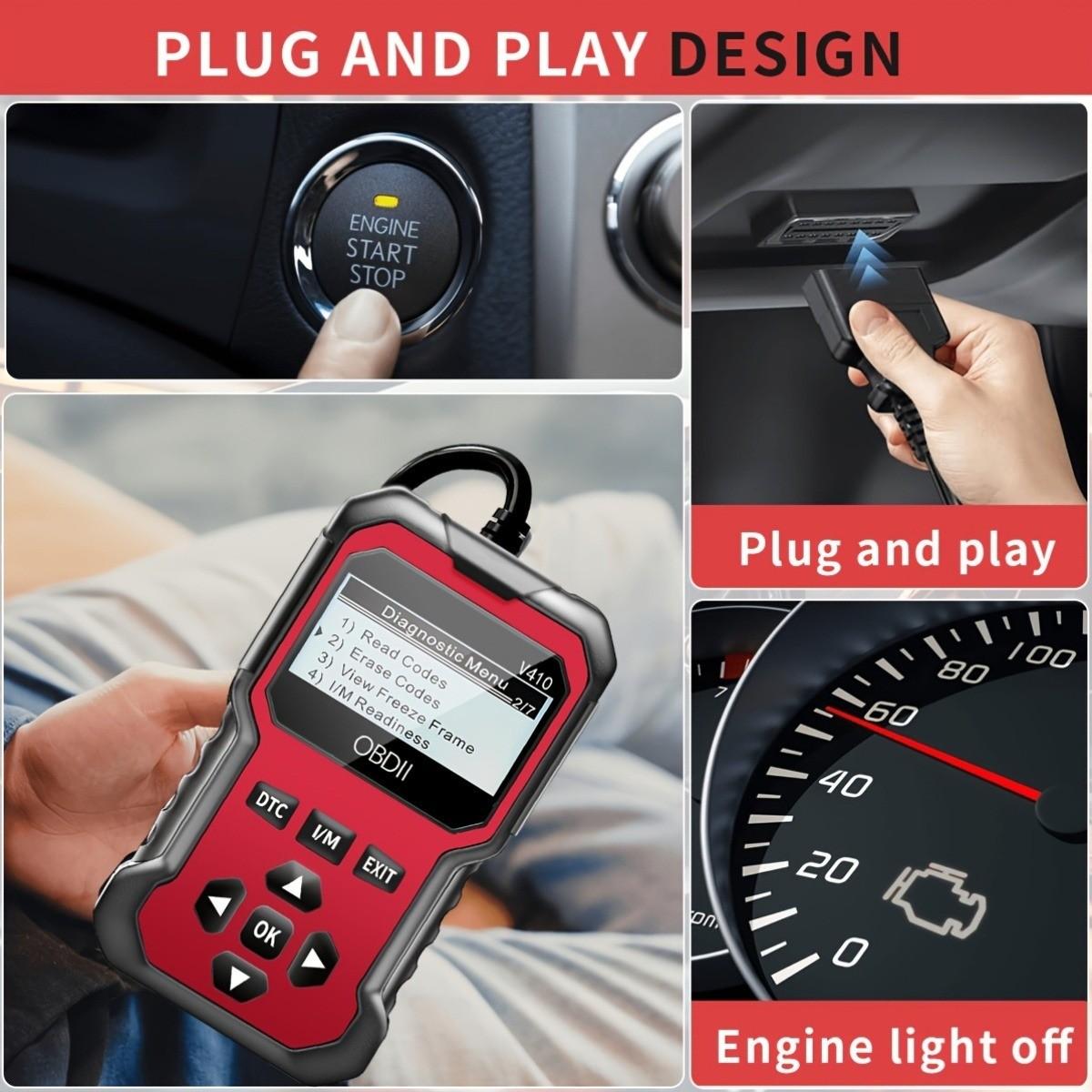 2026 Latest Obd2 Scanner Code Reader Car Engine Fault Diagnostic Tool, Automotive Diagnostic Tool, Vehicle Diagnostic Scanner, Reads and Clears Errors Since 1996, No Battery Needed