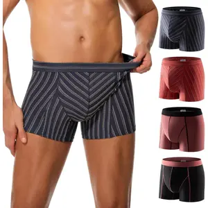 Men’s Incontinence Underwear 4-Pack – Front Absorbency Boxer Briefs, 4-Layer Protection, Soft & Breathable, Reusable & Washable Regular Underwear for Light to Moderate Leaks 80ml, Medium