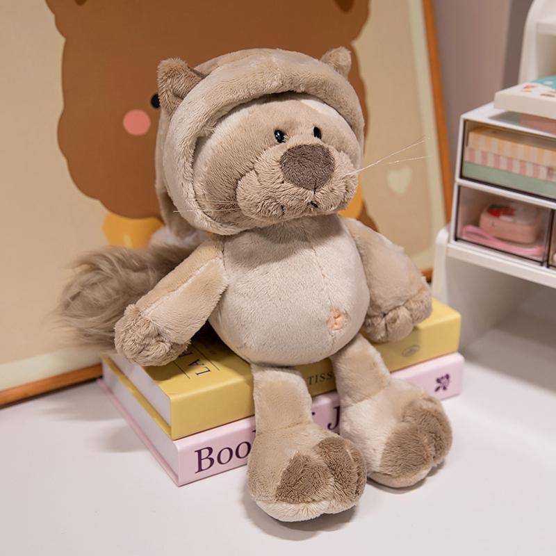 Super Cute Gorilla Wolf Leopard Cat Plush Toy Cartoon Soft Animal Baby Doll Hug Pillow Room Decoration Birthday Christmas Gifts