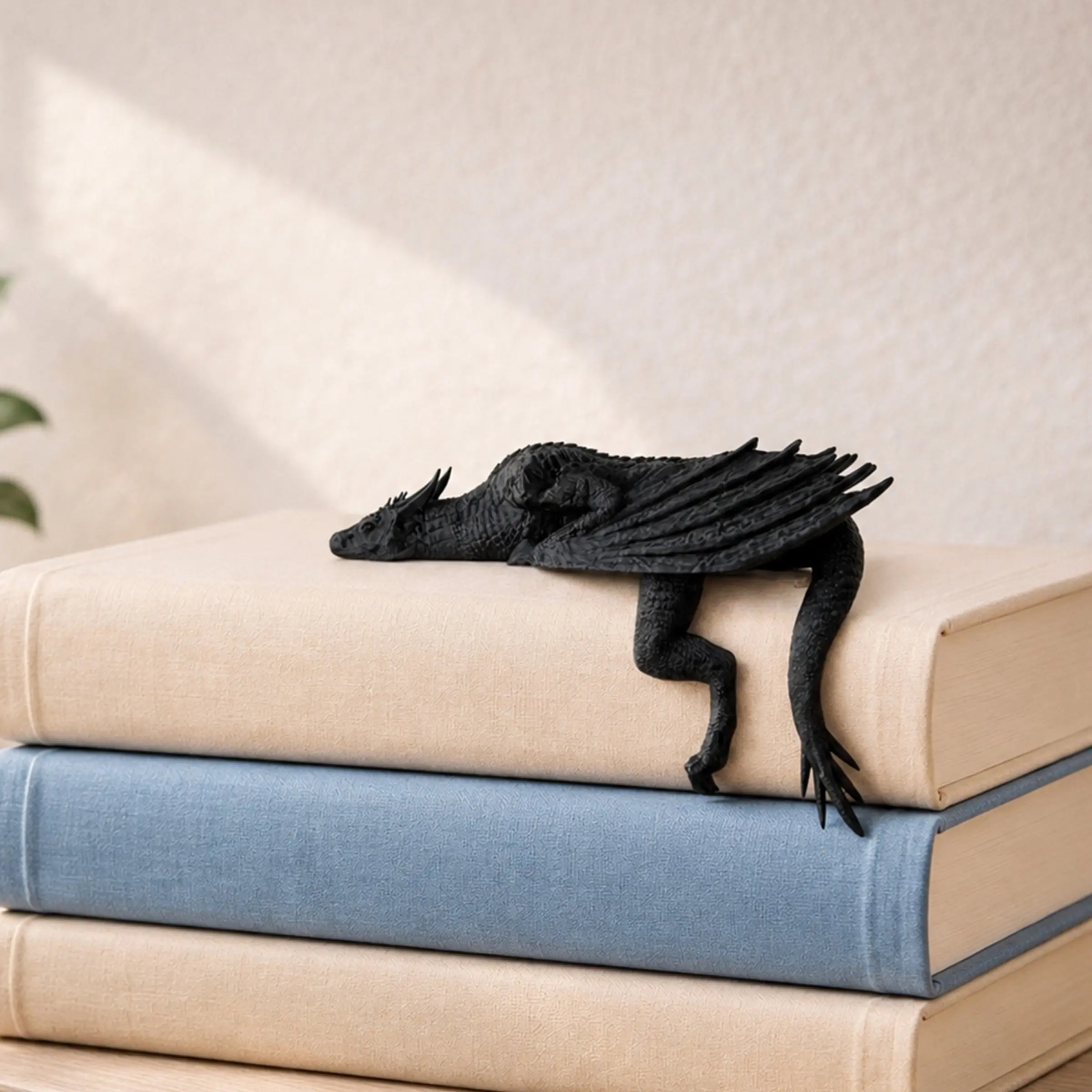 Dragon Bookshelf Decor, Sleeping Dragon Shelf Edge Figurine, Fantasy Book Decor, Unique Gift for Book Lovers, Cabinet or Desk Accent, Gamer Room Decor, Magic Theme Decor, Medieval Fantasy Decor, Dragon Collectible, Bookworm Gift, Literary Gift