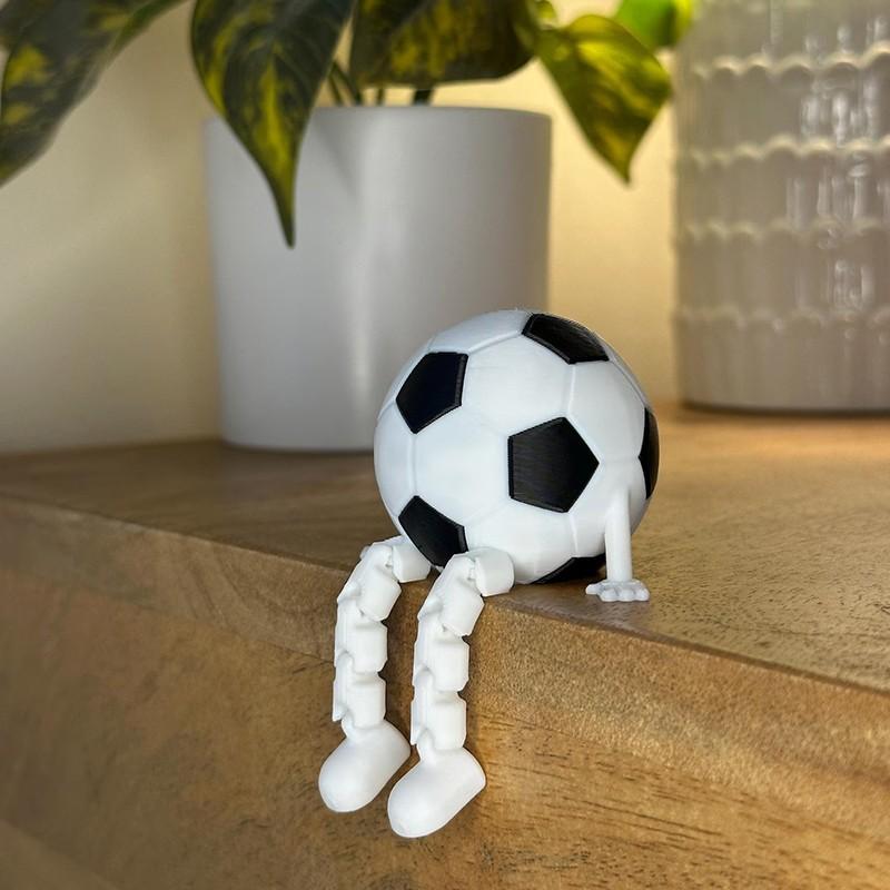 1pc   3D Printed Ornaments, Soccer Desk Decor, Soccer Ball Buddy, Fun Soccer Gift, Sports Gift,  Perfect for Fans