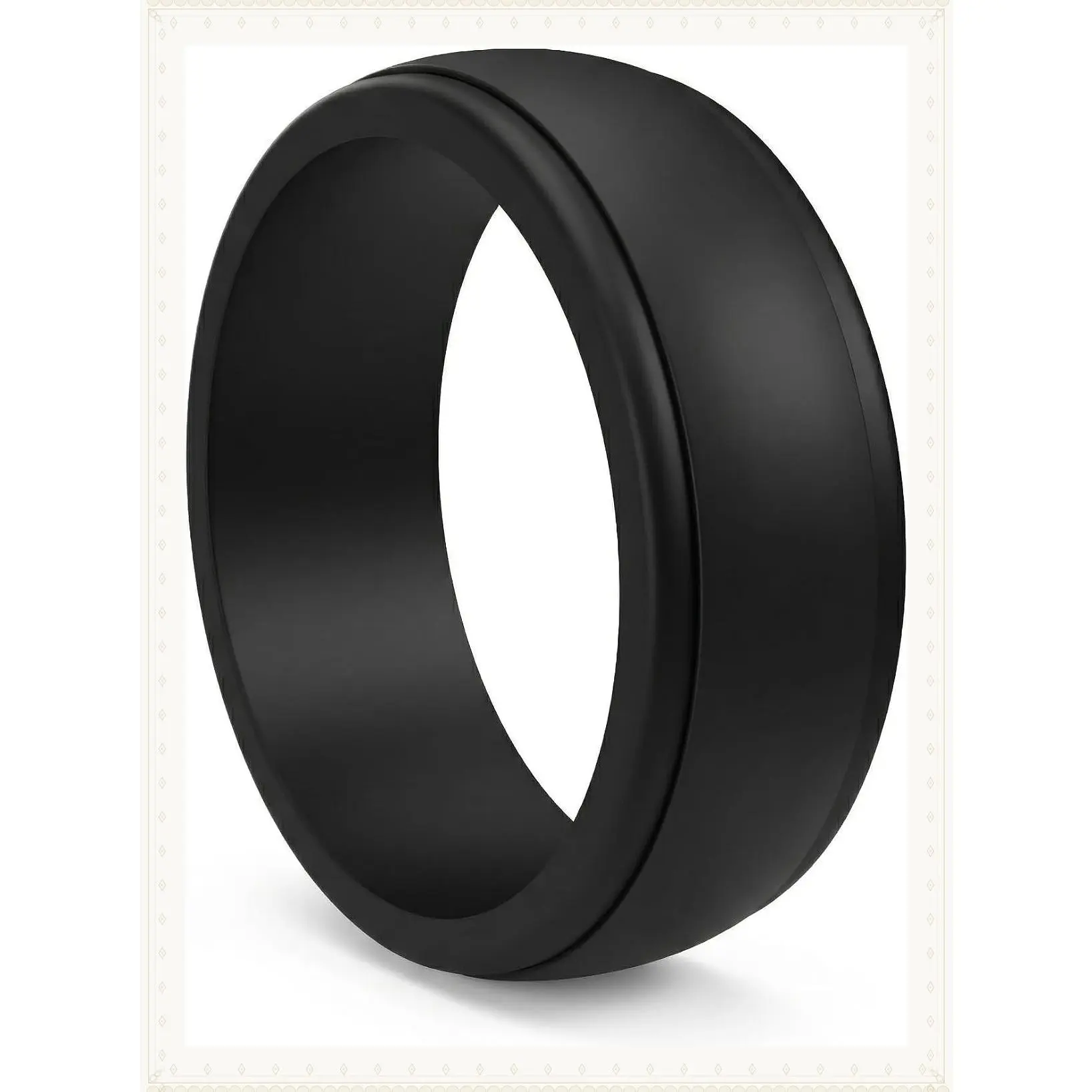 Mens Silicone Wedding Rings, Silicone Rings Mens Silicone Rubber Wedding Bands for Men Size 7 8 9 10 11 12 13, 1 PackGift