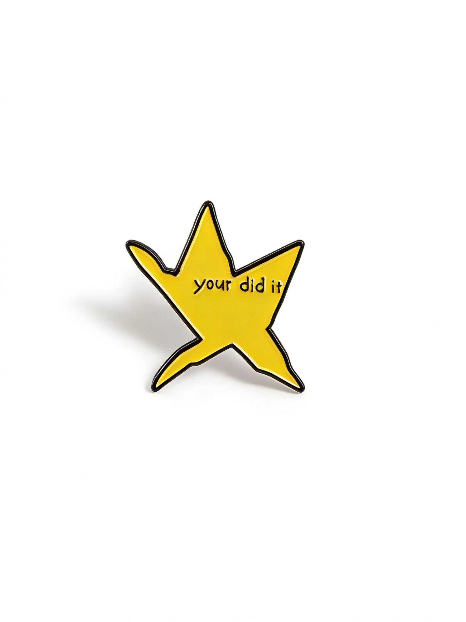 Star Shaped Brooch, Creative Star Design Brooch, Fashion Accessories for Women & Men, Cute Enamel Pin Suitable for Backpacks, Jeans, Scarves, Hats Decoration, Jewelry