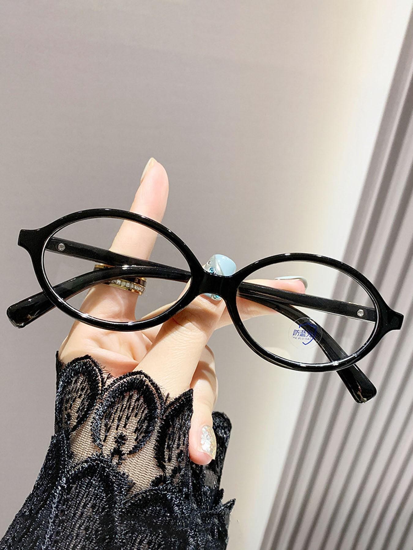 Women's Vintage Full Rim Eyeglasses, Trendy Casual Eyeglasses for Everyday Use, Fashion Accessories for Outdoor Activities