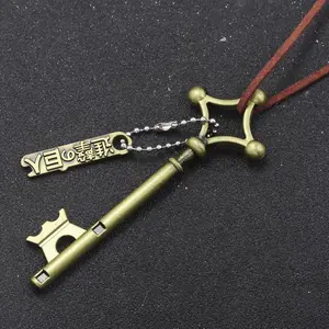 Anime Attack on Titan Necklace Eren Jaeger Basement Key Cosplay Props Pendant For Women Men Fans Jewelry Accessories Gifts