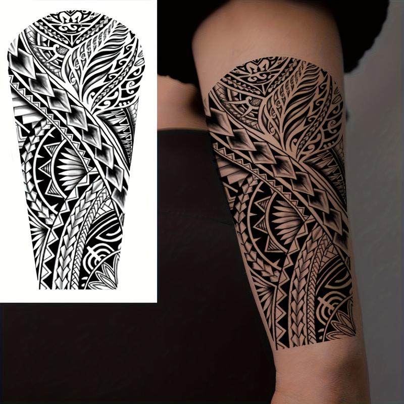 Māori Tribe Temporary Tattoo Set, 22 Animal Designs, Durable Long-Lasting, Suitable for Men Women Arms Legs Hands Neck, Tattoo Stickers